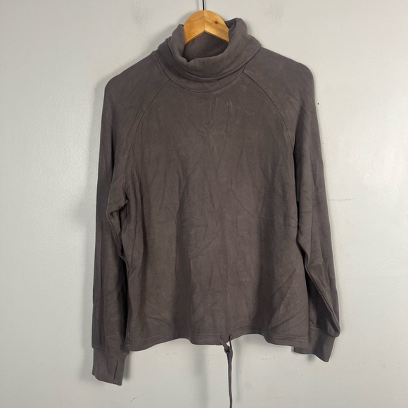 New VARLEY Portland High Neck Midlayer Sweater in Deep Charcoal size XS - Picture 2 of 7